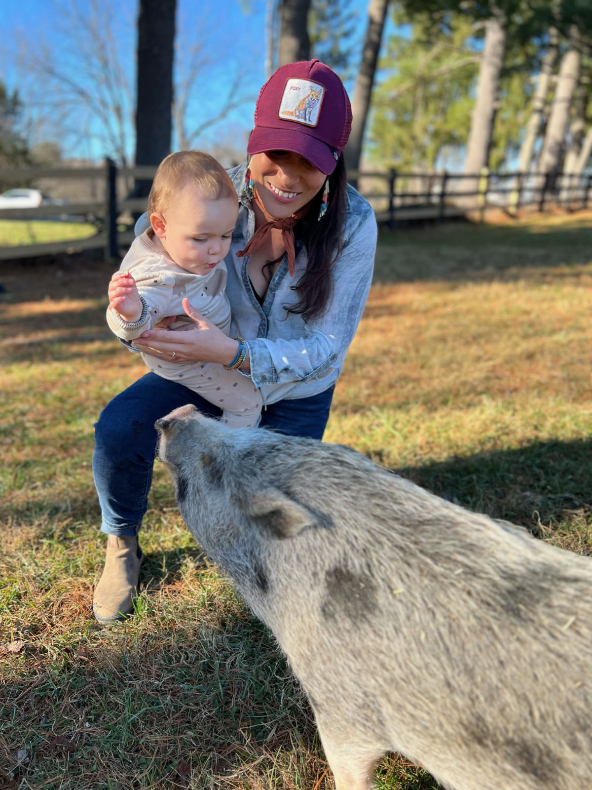 Mom and child on tour